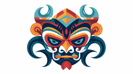 Tribal mask. Tribal mask. Tribal mask. vector illustrationのイラスト素材