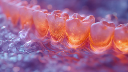 human teeth shine particles. Generative AIの素材