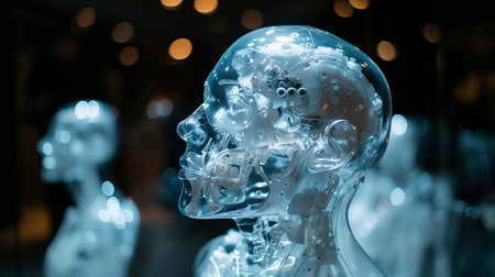 humanoid robot transparent. Generative AIの素材