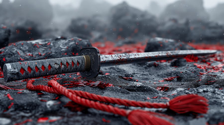 antique Japanese sword. Generative AIの素材