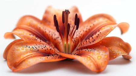 close up of a lily on a white background. Generative AIの素材