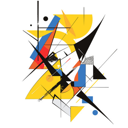 vector abstract background of geometric shapes on white background .Generative AI