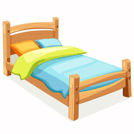 vector baby bed on a white background. Generative AIのイラスト素材