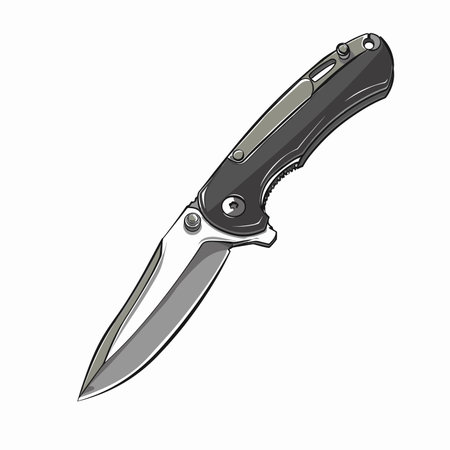 vector folding knife flat style minimalism on a white background. Generative AIのイラスト素材