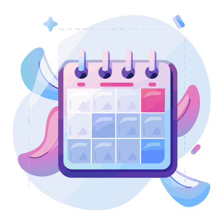 vector calendar flat style .Generative AIのイラスト素材