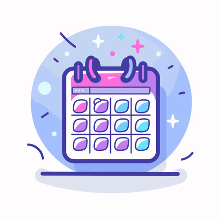 vector calendar flat style .Generative AIのイラスト素材