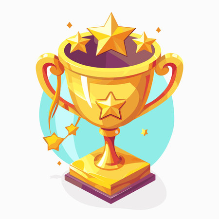 vector winner cup on white background .Generative AIのイラスト素材