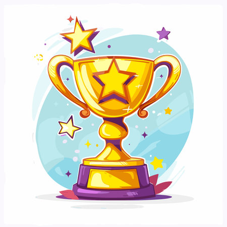 vector winner cup on white background .Generative AIのイラスト素材