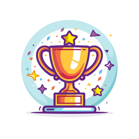 vector winner cup on white background .Generative AIのイラスト素材