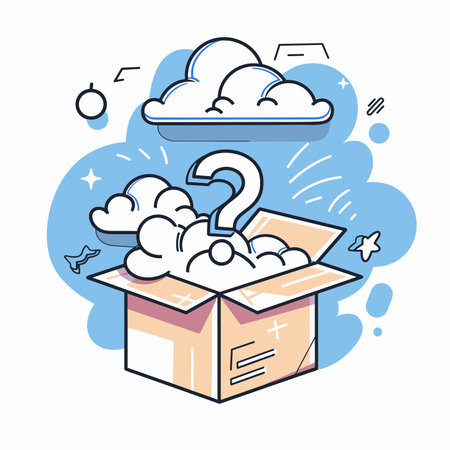 vector open box with question mark on white background .Generative AIのイラスト素材