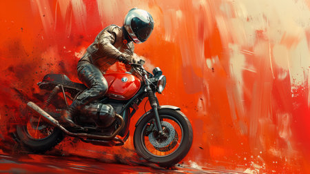 speed biker. Generative AIの素材