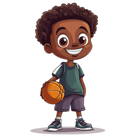 vector character basketball player on white background .Generative AIvector character basketball player on white background .Generative AIのイラスト素材