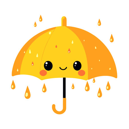 vector character umbrella on white background .Generative AIのイラスト素材