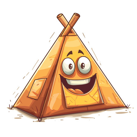 vector character tent on white background .Generative AIのイラスト素材