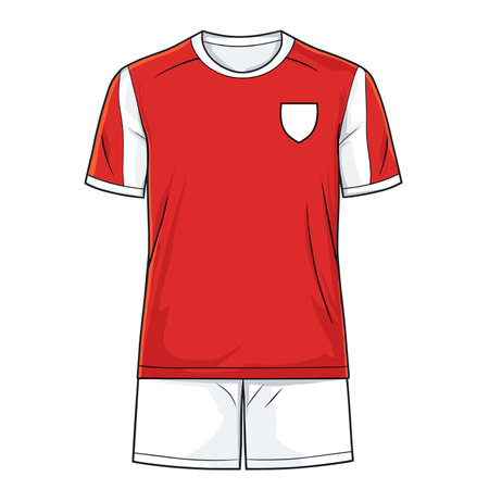 vector soccer player t-shirt on white background .Generative AIのイラスト素材