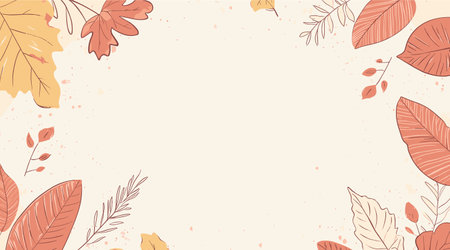 vector background of autumn leavesのイラスト素材