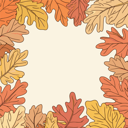 vector background of autumn leaves .Generative AIのイラスト素材