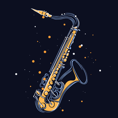 vector drawing of saxophone .Generative AIのイラスト素材