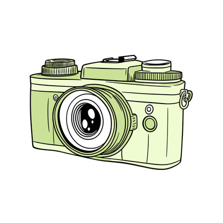 vector drawing of a camera on a white background .Generative AIのイラスト素材