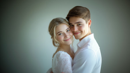 boy with girl happy photo .Generative AIの素材