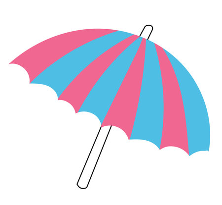 beach umbrella icon over white background colorful design vector illustration vector illustrationのイラスト素材