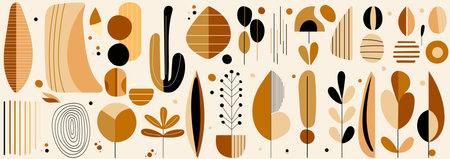 set of geometric simple shapes isolated vector