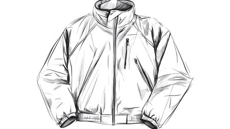 vector drawing sketch jacket on white background .Generative AI