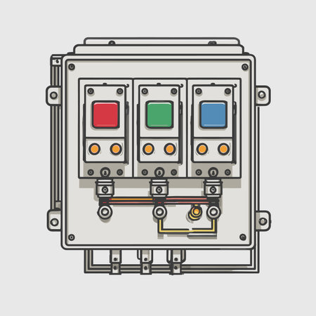 vector drawing of electrical panel cabinet.Generative AI
