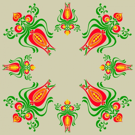 Designs and floral with a drab backgroundのイラスト素材