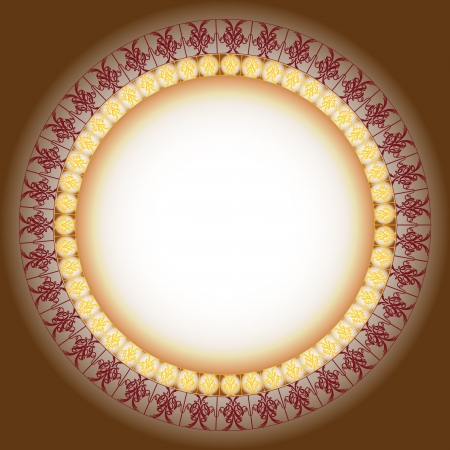 Invitation card with brown backgroundsのイラスト素材