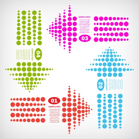 Numbered banners. Gray background. Vector illustrationのイラスト素材