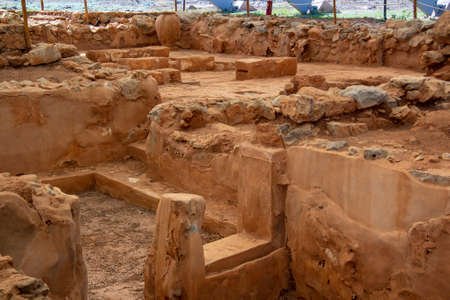 Minoan palace in Malia. Around the Malia Palace lies the Minoan town, one of the most important in...