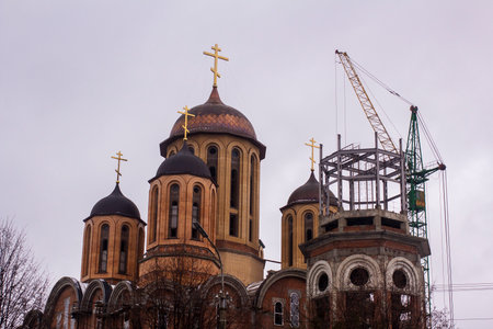 Construction of an Orthodox church in the Byzantine style