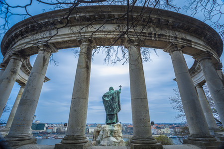 St. Gellert statue, Budapest, Hungaryの写真素材
