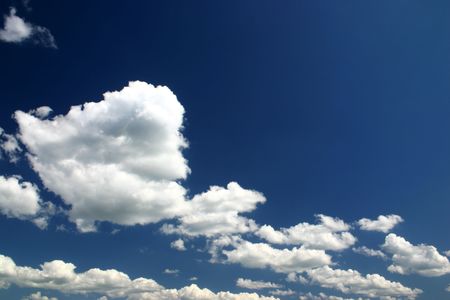 Clouds in the blue skyの写真素材