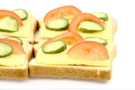 Close up at toasts ready to warmの写真素材