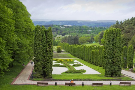 View from the observation deck of the Valley of roses.Park of Kislovodsk.の写真素材