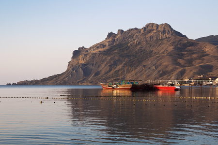 Morning in the Bay at the foot of Kara-Dag.Crimea.Russia.の写真素材
