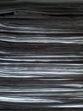 A stack of newspapersの素材