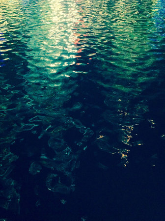 Light reflections in poolの素材
