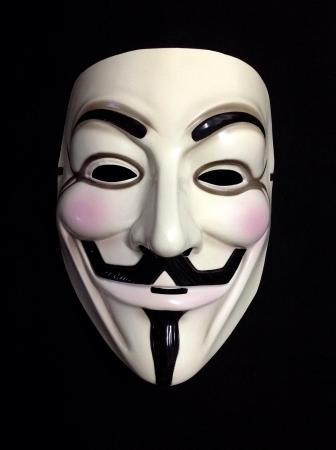 Front profile of Guy Fawkes mask Front profile of Guy Fawkes mask