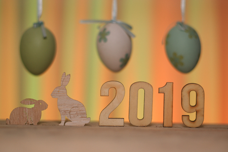 Easter with lettering 2019の写真素材