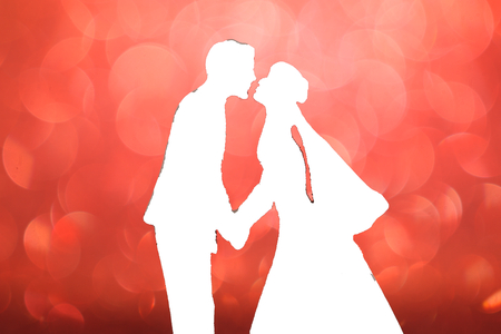 Wedding couple whiteの写真素材