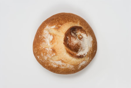 Loaf of bread on white backgroundの写真素材
