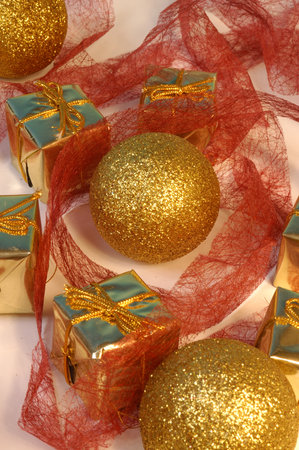 Decoration balls and christmas objectsの写真素材