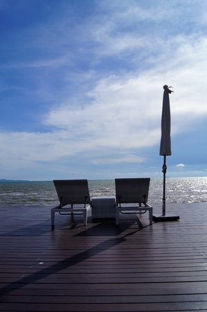 Seaside and relax time の写真素材