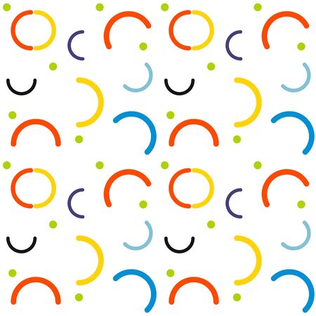 seamless pattern. Colorful geometric circle shapes color style. Vector Illustrationのイラスト素材