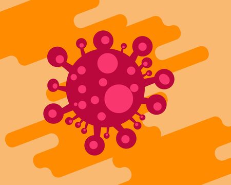 Viruses or bacteria concept in cartoon vector designのイラスト素材
