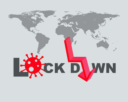 Crisis concept: Negative impact of virusのイラスト素材