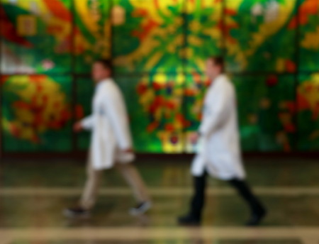 Medical students,blur background